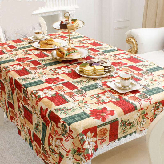 Fabric Tablecloth Italian Christmas Table Decorations