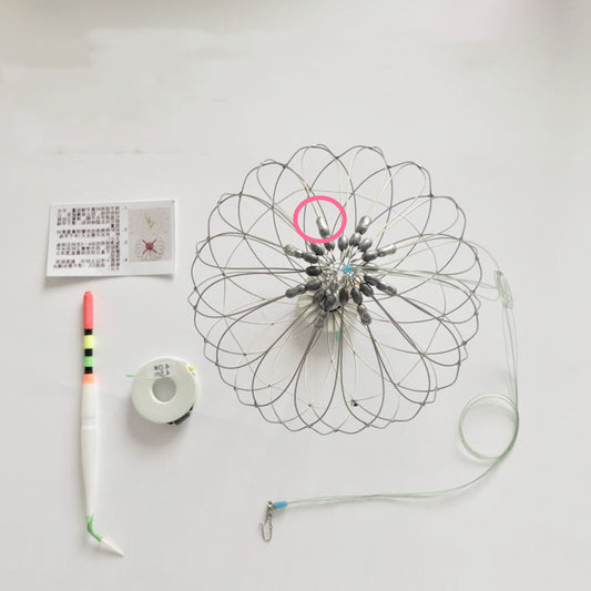 Sea Fishing Aggravated Automatic Netting Stainless Steel Crab Cage