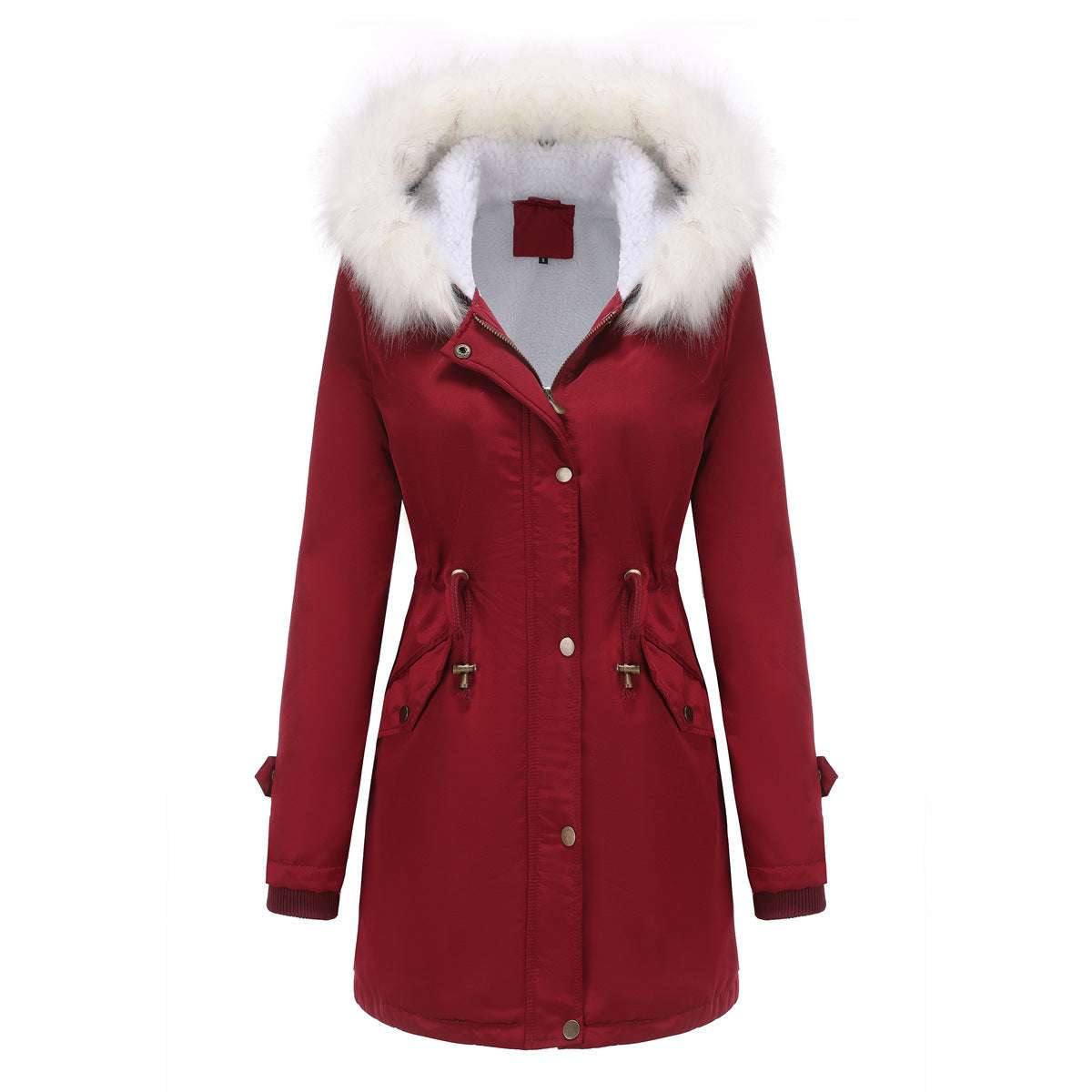 Women's Fashion Detachable Fur Collar Cotton Coat Velvet Coat Cotton-padded Jacket - globaltradeleader