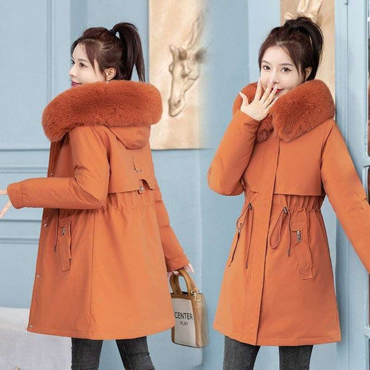 Women's Mid-length Slim Fashion Cotton-padded Jacket - globaltradeleader