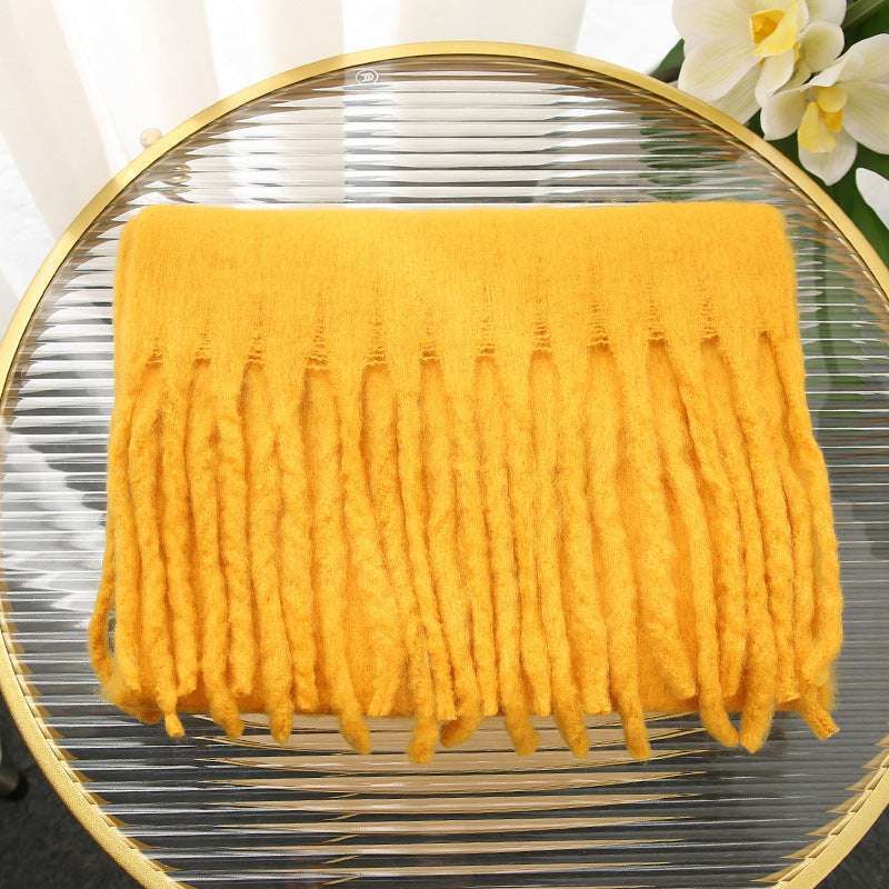 Soft And Warm Tassel Rectangular Scarf Shawl