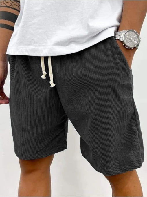 Lace-up Corduroy Men's Shorts Casual Pants - globaltradeleader