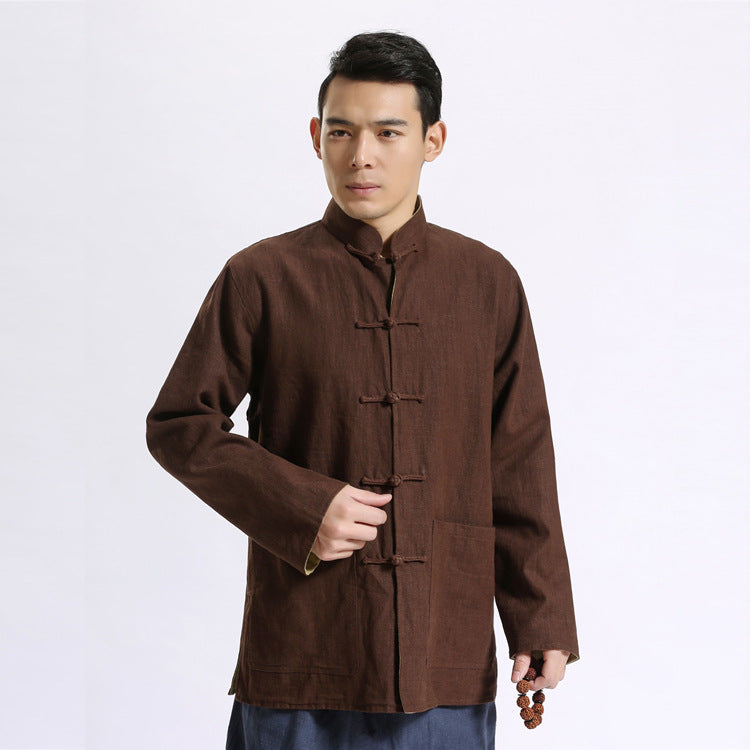 Linen Tang suit jacket men's cardigan