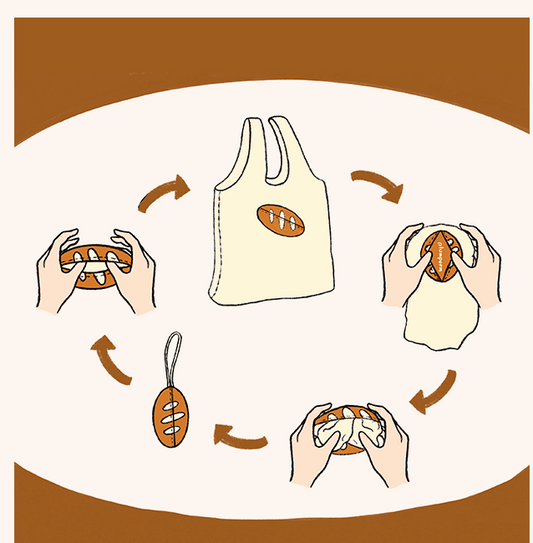 Eco-friendly Shopping Bag Lovely Bread Pendant Storage