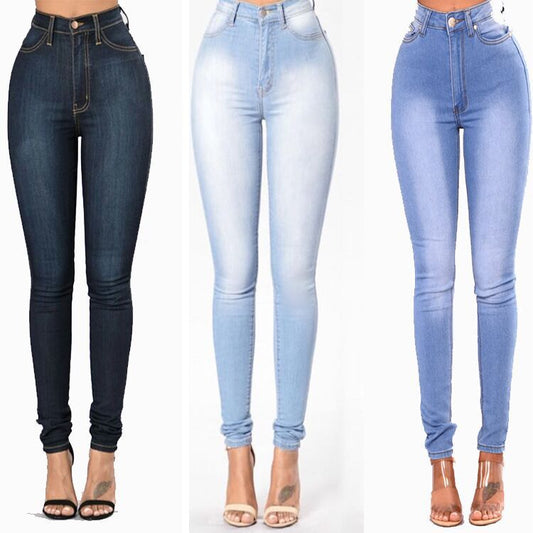 High Quality Ladies High Waist Stretch Jeans