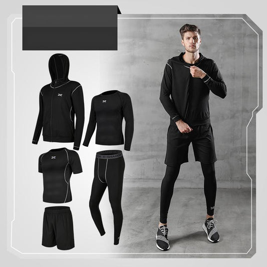 Running quick-drying basketball sports suit five-piece training suit - globaltradeleader
