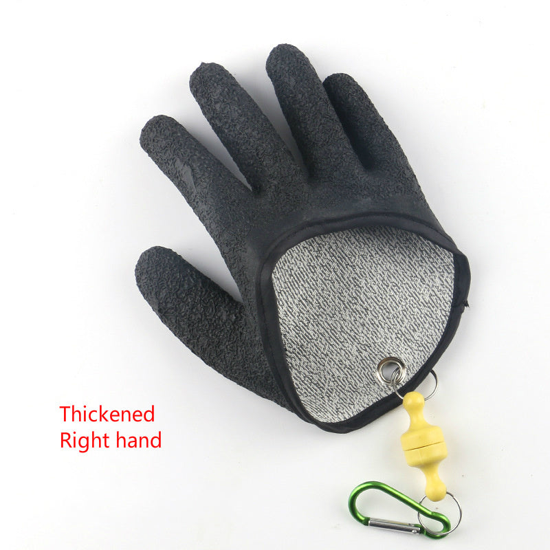 Fishing Gloves Anti-Slip Protect Hand From Puncture Scrapes Fisherman Professional Catch Fish Latex Hunting Gloves Left Right - globaltradeleader