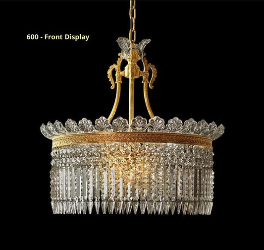 Dining Room Entrance Corridor Bedroom Copper Crystal Chandelier - globaltradeleader