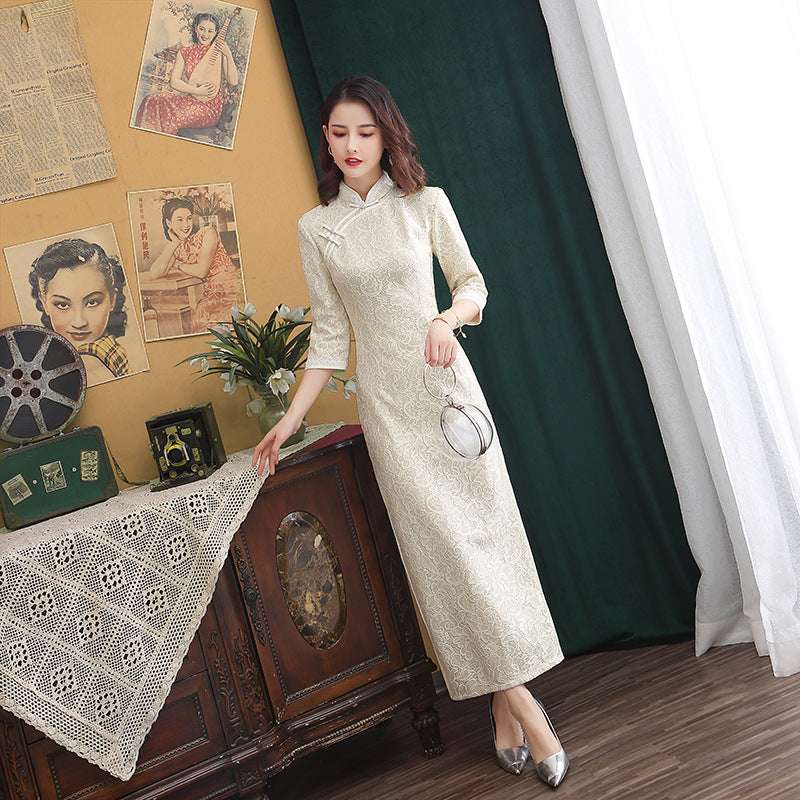 Everyday long cheongsam dress