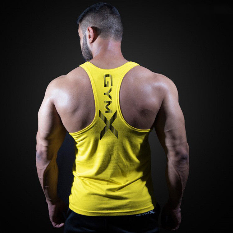 Loose Big Backless Breathable Wicking And Quick-Drying Fitness Vest Men - globaltradeleader