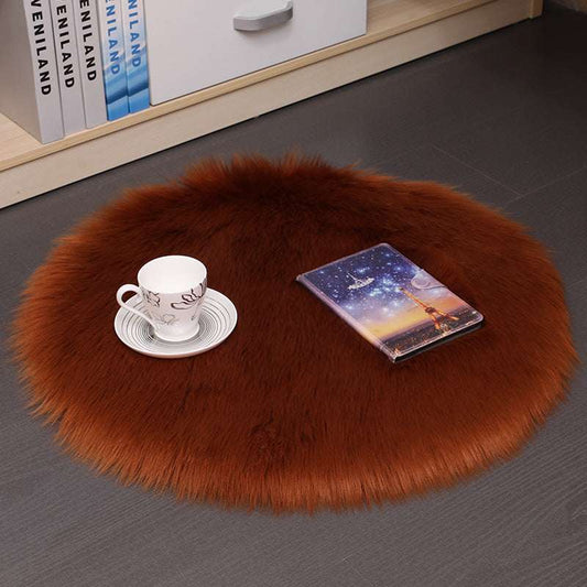 Hair Plush Carpet Floor Mats Household Floor Mats Wool Round Bedroom Carpets - globaltradeleader