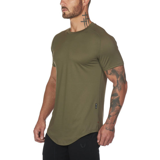 T-shirt Men's Slim Round Neck Mesh Breathable Short Sleeves - globaltradeleader