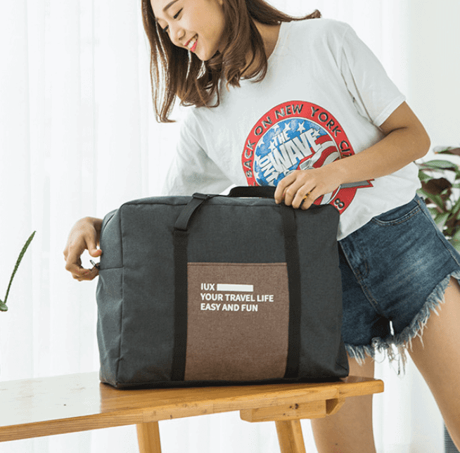 Large Capacity Foldable Travel Bag Nylon Waterproof Gym Duffel Bag Folding Traveling Clothes Storage Organizer