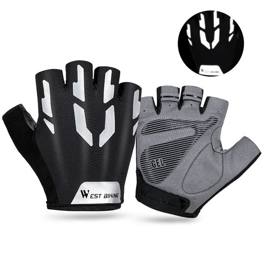 Reflective Short Fingers For Bicycle Gloves