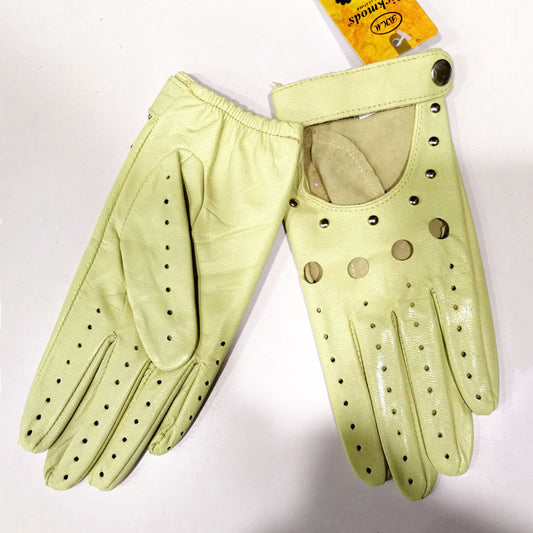 Leather Motorcycle Cycling Gloves Sheepskin With All Fingers