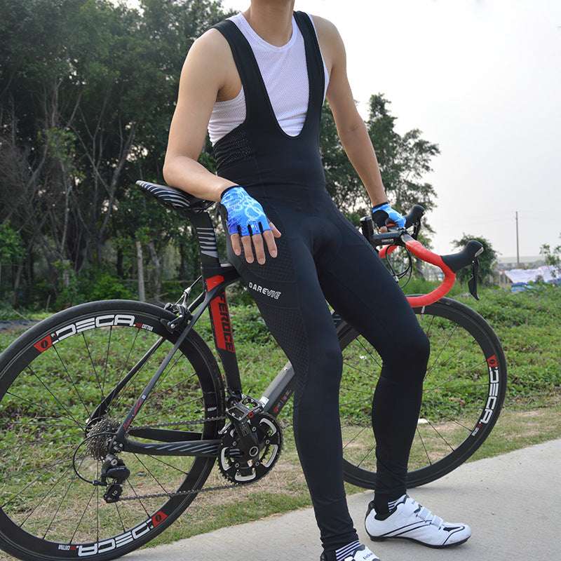 DAREVIE Pantalons De Cyclisme Hommes Gel Pad Long Bavoir Pantalon Cool Respirant Cyclisme Pantalon Rapide Pantalon 6 Heures De Trajet