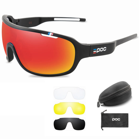 Epoc New Cycling Outdoor Sports Glasses 4 Lens Bicycle Goggles Mountaineering Goggles