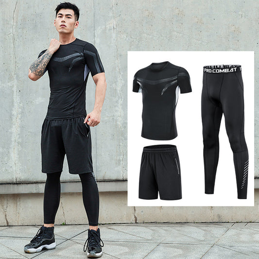 Men'S Fitness Clothing Running Sports Quick-Drying Clothing Training Clothing