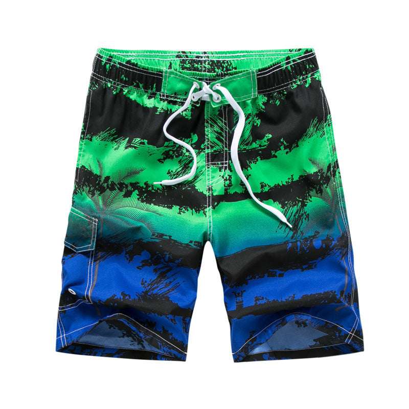 Striped Print Seaside Plus Size Beach Shorts Men - globaltradeleader