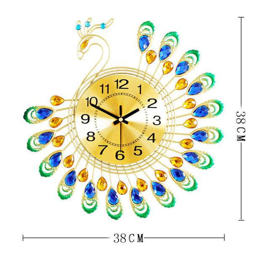Peacock Wall Clock Living Room Clock Watch Decoration Wall Clock Quartz