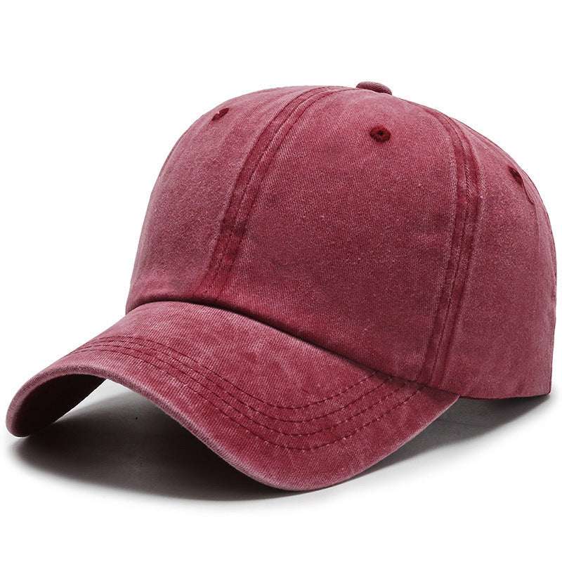 All-match Washable Solid Color Baseball Cap Casual Men - globaltradeleader