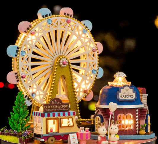 Ferris wheel transparent cover building block toy