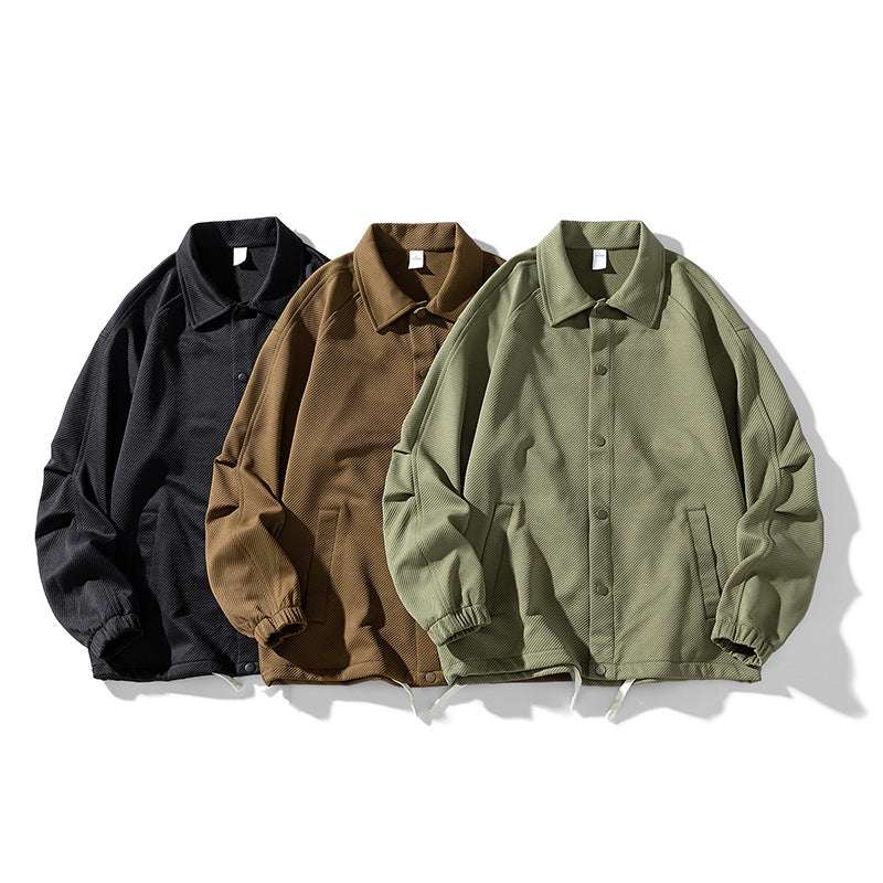 Casual Lapel Button Jacket Men Fashion Versatile Pocket Outwear Tops - globaltradeleader