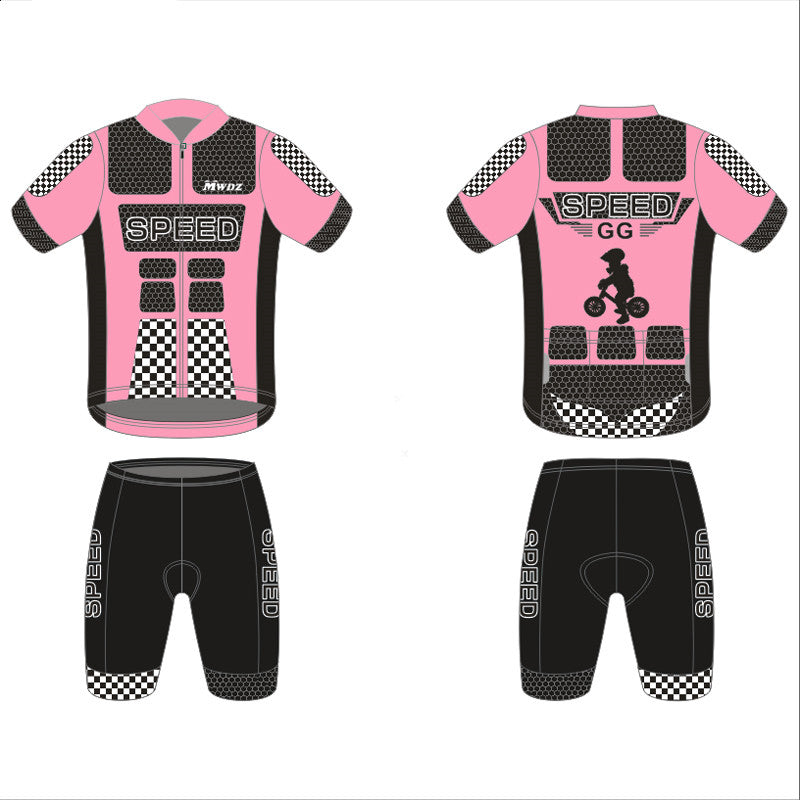 Long And Short-sleeved Thin Cycling Jersey With Balanced Wheels