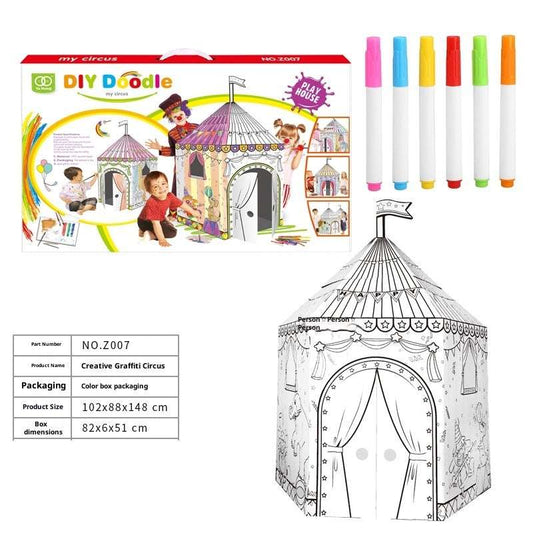 Handmade DIY Assembled Three-dimensional Carton Color Filling Toy Model - globaltradeleader