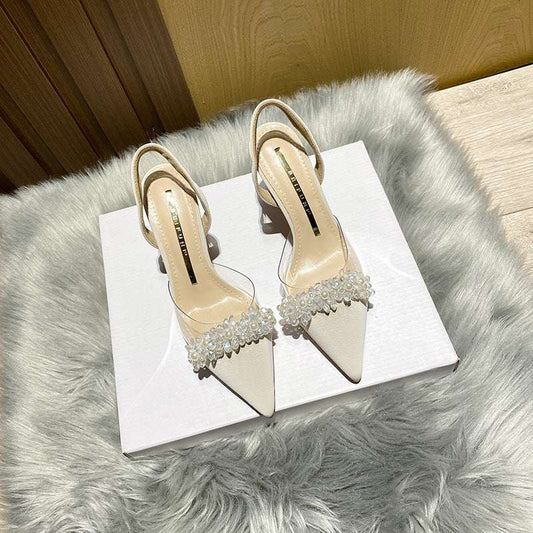 Summer Dignified Rhinestone Pointed-toe Stiletto Shoes Fairy - globaltradeleader