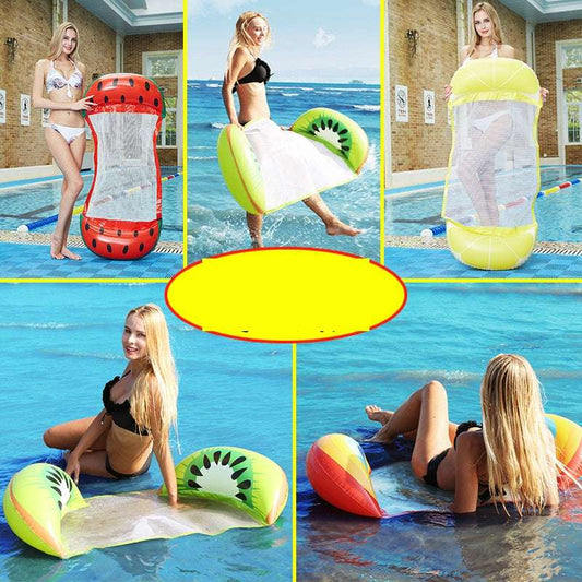 New Fruit Hanger Ins Hot-selling Fruit Floating Bed With Net Hanger Inflatable Floating Bed Back-to-Back Floating Bed