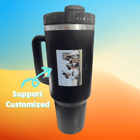 Personalized DIY Straw Coffee Insulation Cup With Handle Portable Car Stainless Steel Water Bottle Large Capacity Travel BPA Free Thermal Mug