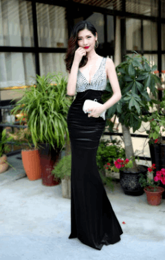 Glitter evening dress