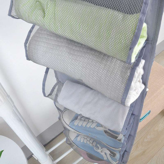 Washed Oxford Cloth Double Sided Mesh Hanging Bag