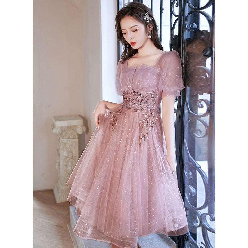 New Birthday Banquet Party Elegant Socialite Host Fairy Slim Evening Dress For Women - globaltradeleader