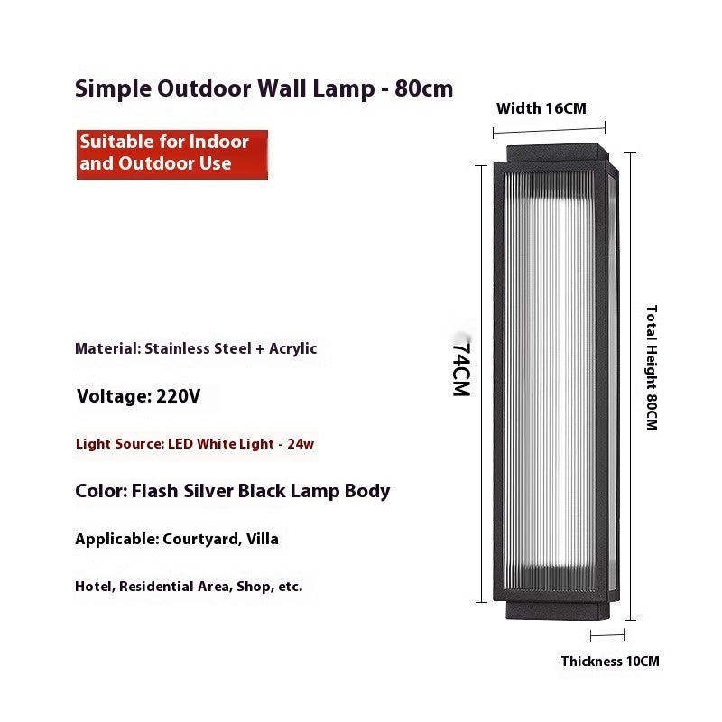 Outdoor Wall Lamp Waterproof Stainless Steel - globaltradeleader
