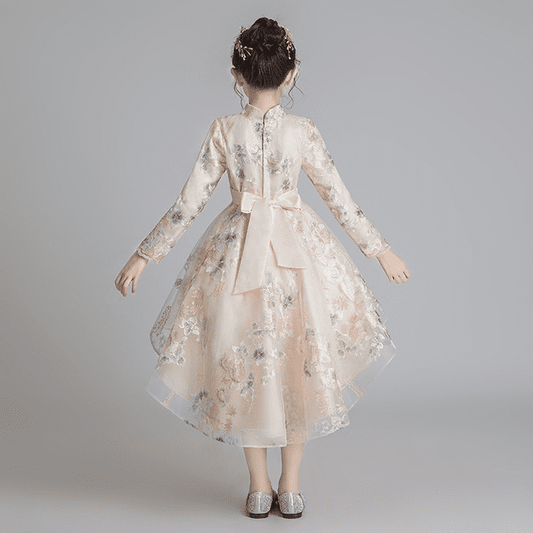 Children's national style cheongsam trailing dress skirt