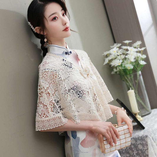 Wedding Shawl Vintage Cardigan Lace Thin Coat