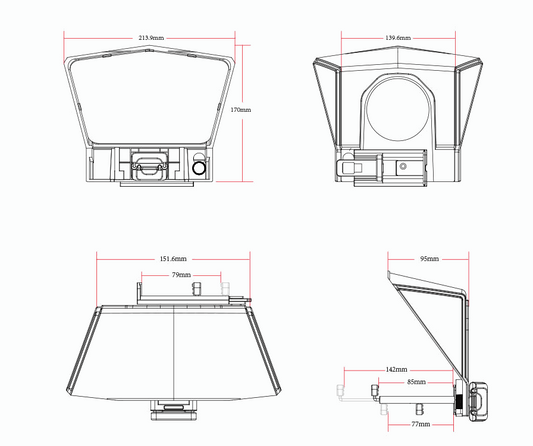 Portable small cell phone teleprompter