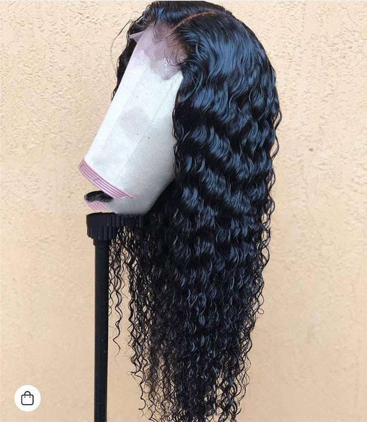 Hot Ladies Front Lace Chemical Fiber Long Curly Wig