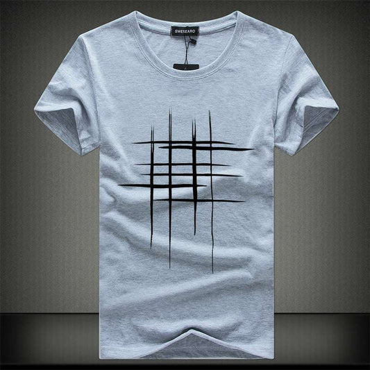 Summer Men's Large Size Short-sleeved T-shirt Cotton Half Sleeve Loose Large Size Base Shirt For Teenagers And Students