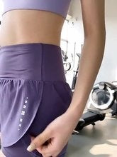 Women's Fitness Sports False Two-piece Suit Anti-exposure Shorts - globaltradeleader