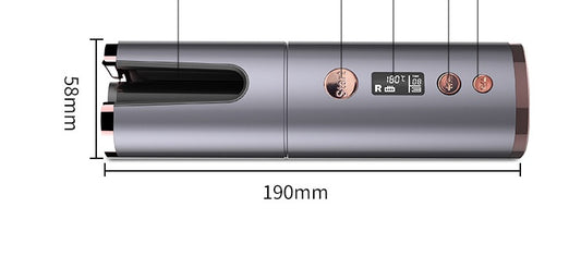 Wireless Rechargeable Curling Iron Electric Hair Curler Fully Automatic Rotating Portable Hairdresser - globaltradeleader