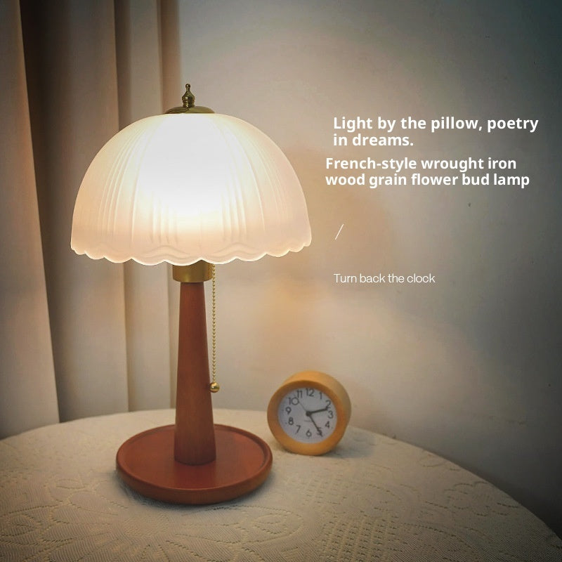 Silent Style Walnut Colors Glass Lamp French High Sense - globaltradeleader