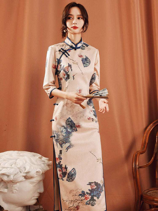 Cheongsam Improved Dress Retro French Long