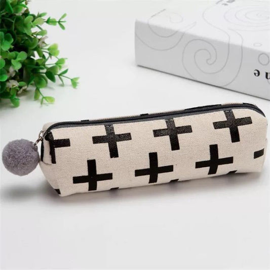 Canvas Pen Bag Middle School Students Simple Stationery Pencil Box