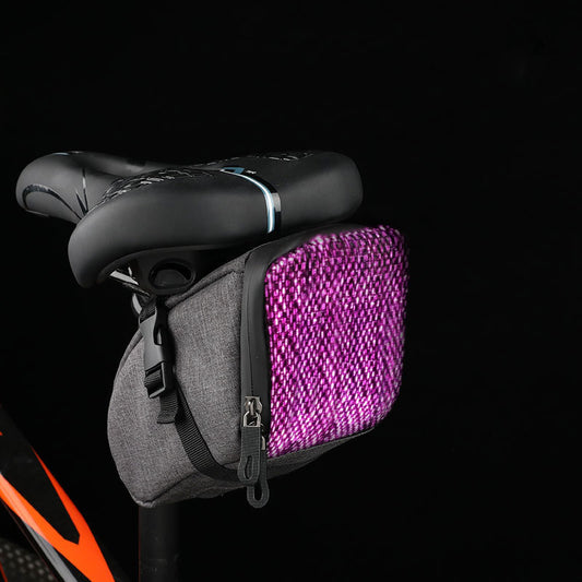 Warning Bicycle Saddle Bag With Light
