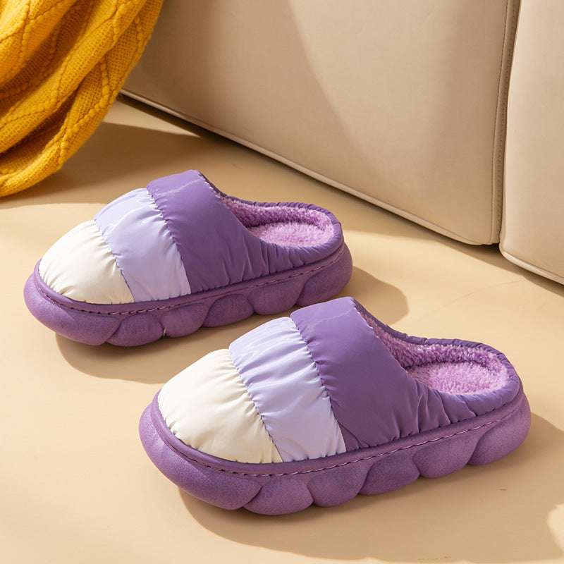 Gradient Slippers Plush Winter Shoes Women House Bedroom Slippers - globaltradeleader