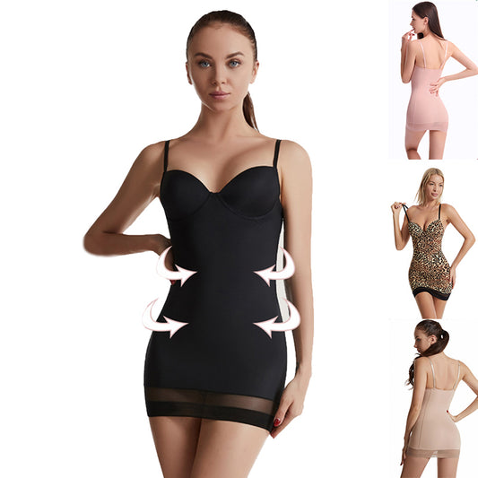 Tight Suspender Dress For Shapewear Slimming Bottoming Skirt Support Tummy Corset Womens Clothing - globaltradeleader