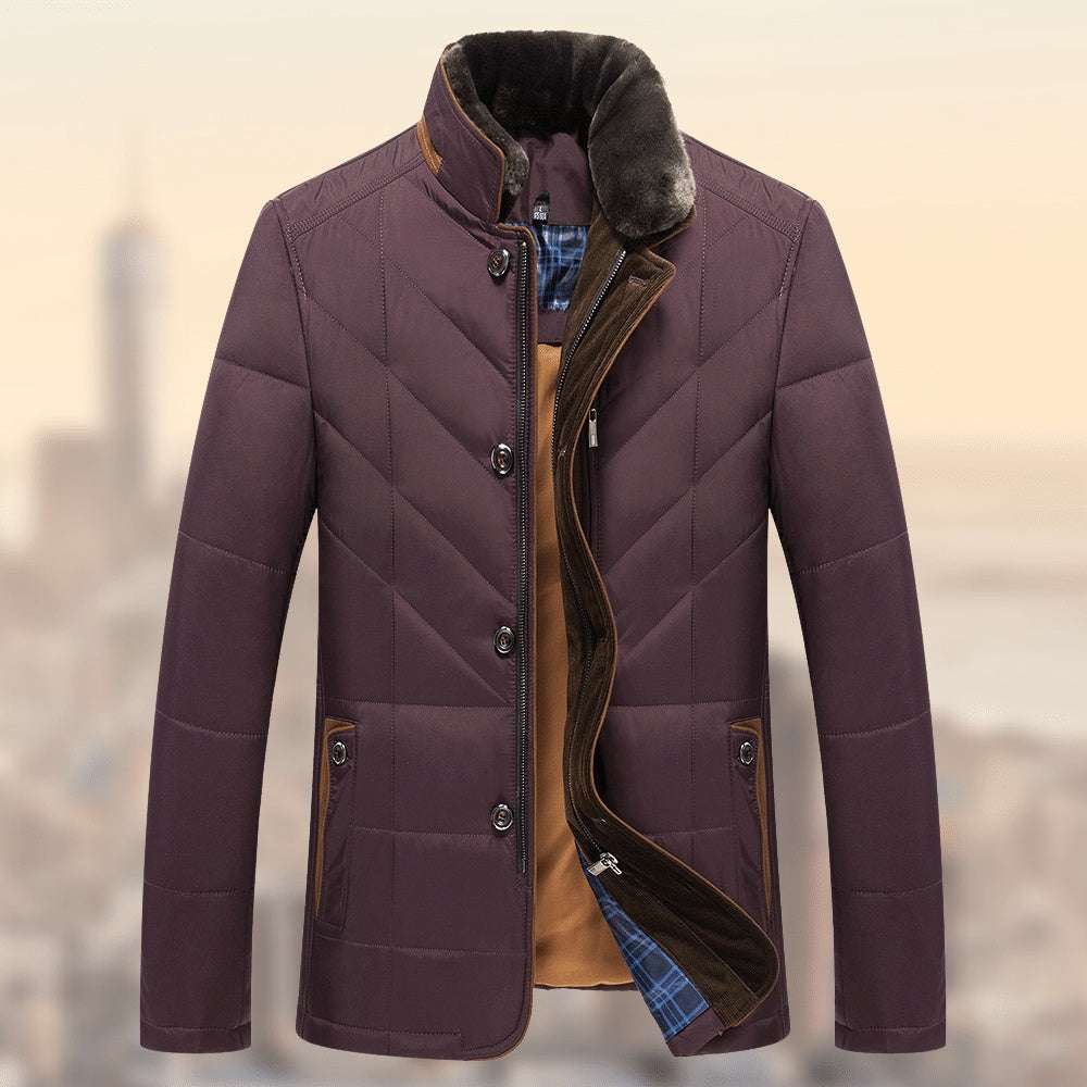 Middle-aged And Elderly Padded Jacket Father Winter Clothes - globaltradeleader